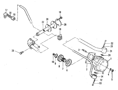 Pump And Lines Group (3486i71) Diagram and Parts List for 2097151 Simplicity Lawn Tractor