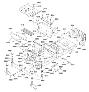 Frame Group Diagram and Parts List for  Simplicity Lawn Tractor