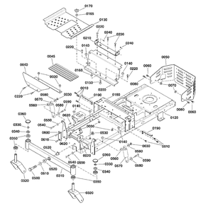 Frame Group Diagram and Parts List for  Simplicity Lawn Tractor