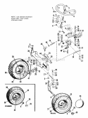 Steering  Front Wheel Group Diagram and Parts List for  Simplicity Lawn Tractor