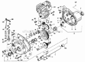 Transmission Group Diagram and Parts List for  Simplicity Lawn Tractor