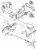 Clutch And Brake Group Diagram and Parts List for  Simplicity Lawn Tractor