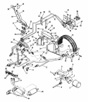 Hydraulic System Diagram and Parts List for  Simplicity Lawn Tractor
