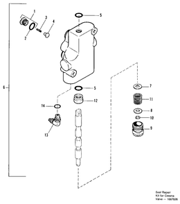 Control Valve Group Diagram and Parts List for 1690890 Simplicity Lawn Tractor
