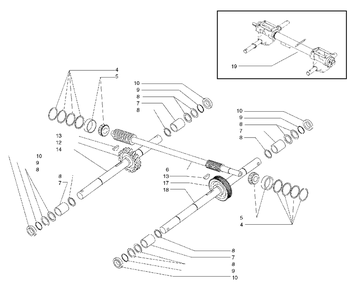 Wheel And Tiller Shaft Group Diagram and Parts List for 1695767 Simplicity Tiller