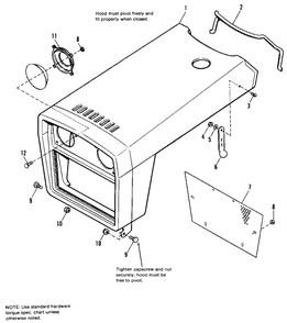 Hood And Grille Group Diagram and Parts List for 1690890 Simplicity Lawn Tractor