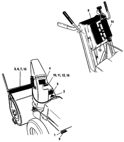 Decals Diagram and Parts List for 1691900 Simplicity Snow Blower