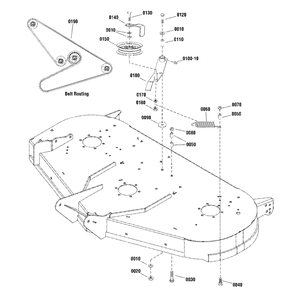 48-Inch (122cm) Mower Deck - Clutch And Support Group Diagram and Parts List for  Simplicity Lawn Tractor