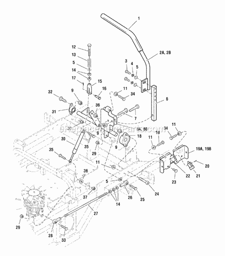 Motion Control Group (7090Mcg) Diagram and Parts List for  Simplicity Lawn Tractor