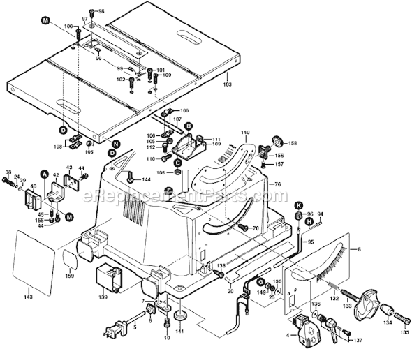 Page B Diagram and Parts List for F012340002 Skil