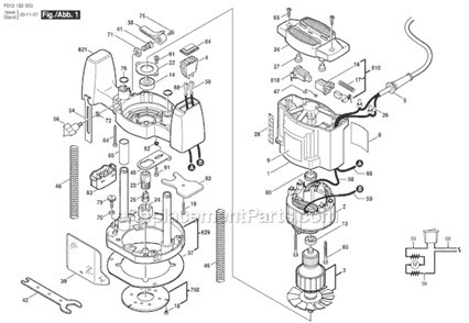 Part Location Diagram of 2610353424 Skil Chuck