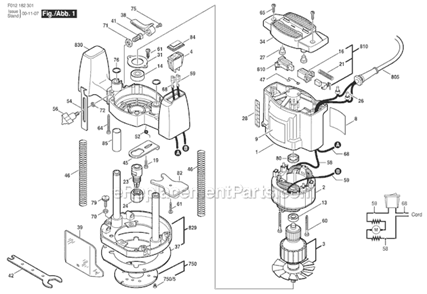 Part Location Diagram of 2828326004 Skil Carbon Brush Set