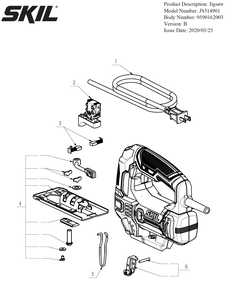 Part Location Diagram of 2826390001 Skil Base Plate Assy