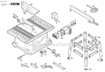Part Location Diagram of 2610958885 Skil Handle
