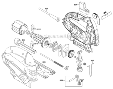 Page A Diagram and Parts List for  Skil Jig Saw