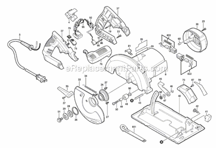 Part Location Diagram of 1619X02273 Skil Compression Spring