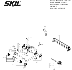 Part Location Diagram of 3130253260 Skil Dust Collection Tube