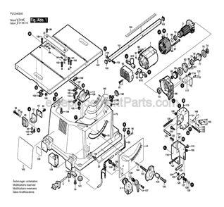 Page A Diagram and Parts List for F012340000 Skil Table Saw