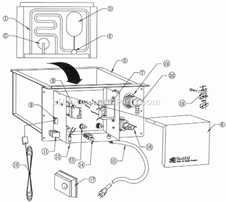 Part Location Diagram of 00S-HAFT-000 Skuttle Automatic Humidifier Flushing Timer