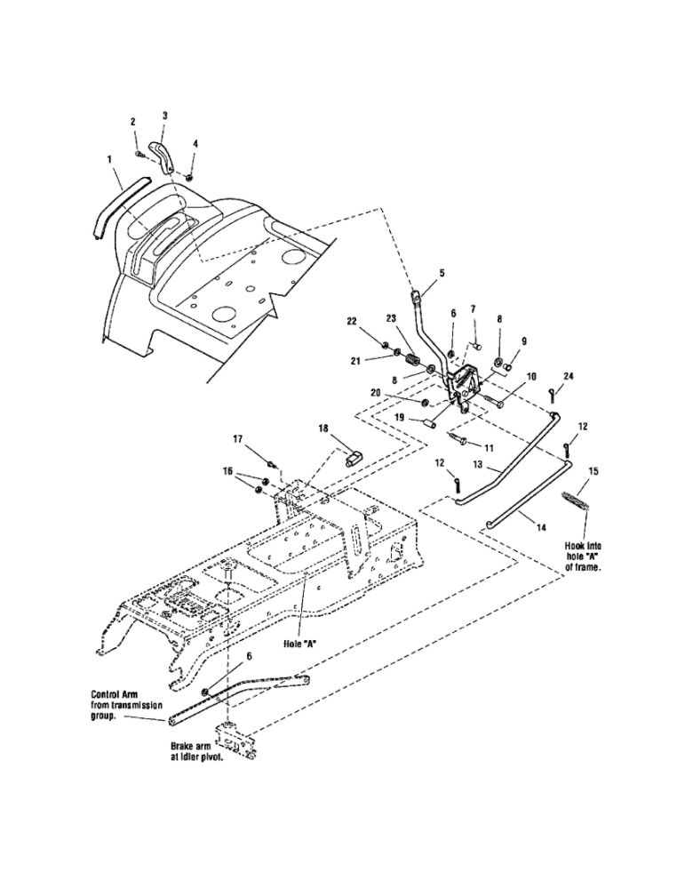 Cruise Control Diagram and Parts List for 1694621 Snapper Lawn Tractor