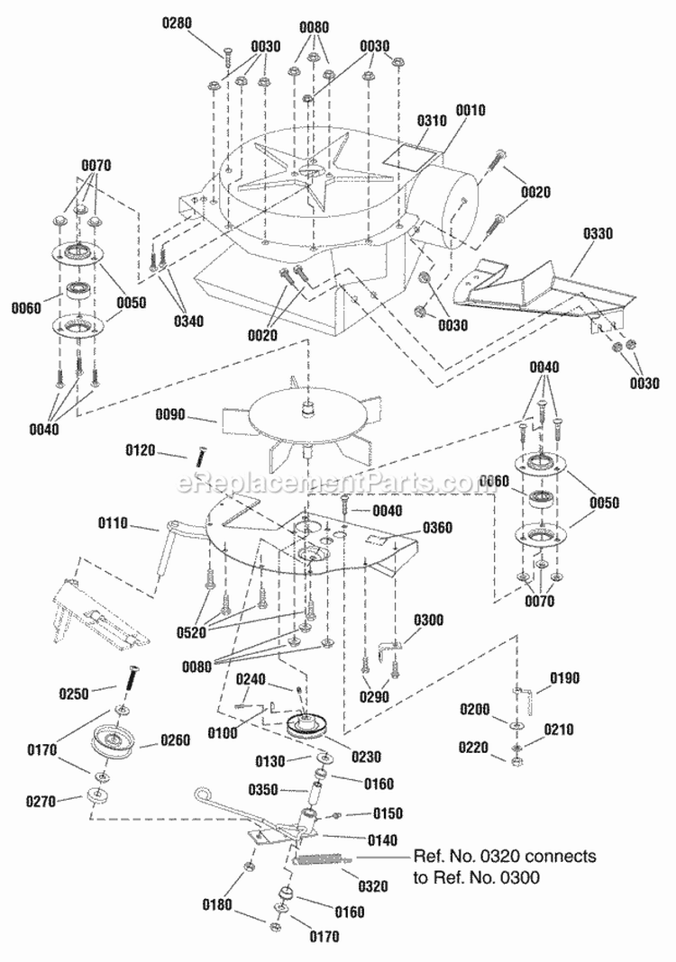 Turbo Blower Assembly (988491) Diagram and Parts List for  Snapper Lawn Tractor Accessories