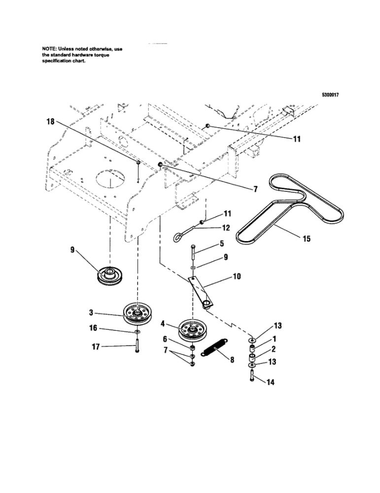 Pump Drive Diagram and Parts List for  Snapper Lawn Mower