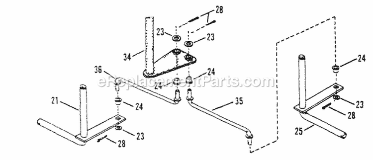 Front End Steering (Part 2) Diagram and Parts List for  Snapper Lawn Tractor