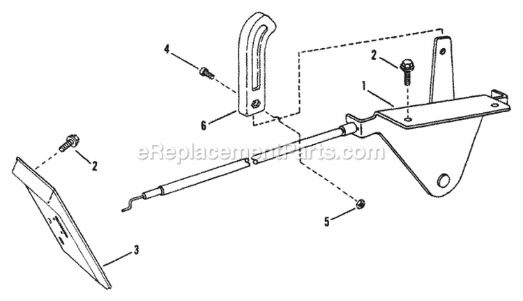 Throttle Control Diagram and Parts List for  Snapper Lawn Tractor