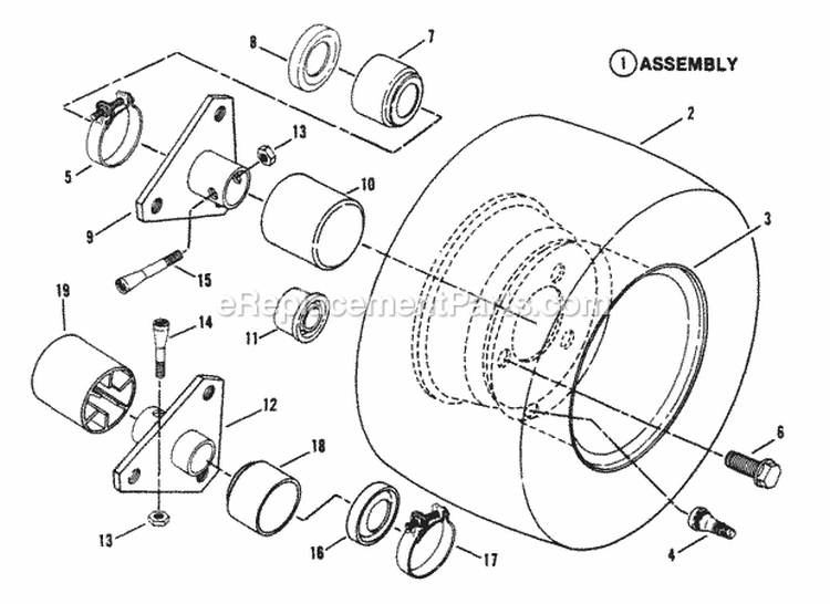 Wheels - Rear Diagram and Parts List for  Snapper Lawn Tractor