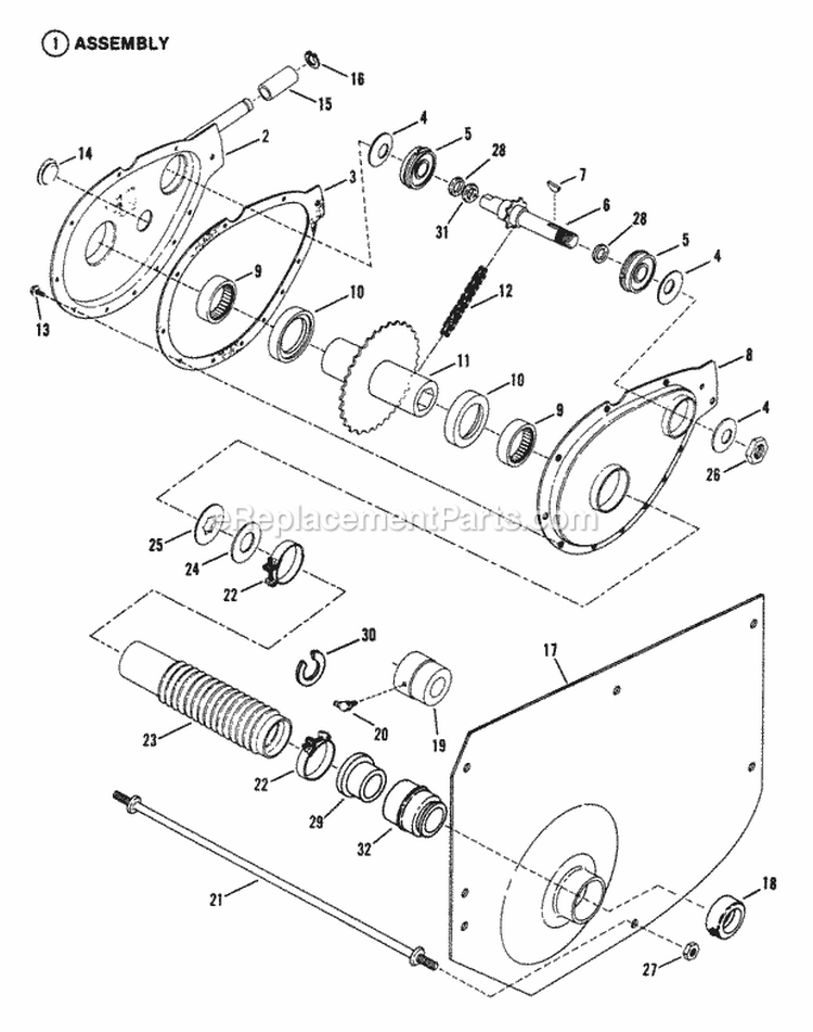 Chain Case LH Fender Diagram and Parts List for  Snapper Lawn Tractor