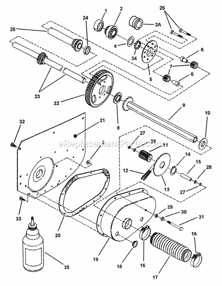 Differential RH Fender Diagram and Parts List for  Snapper Lawn Tractor
