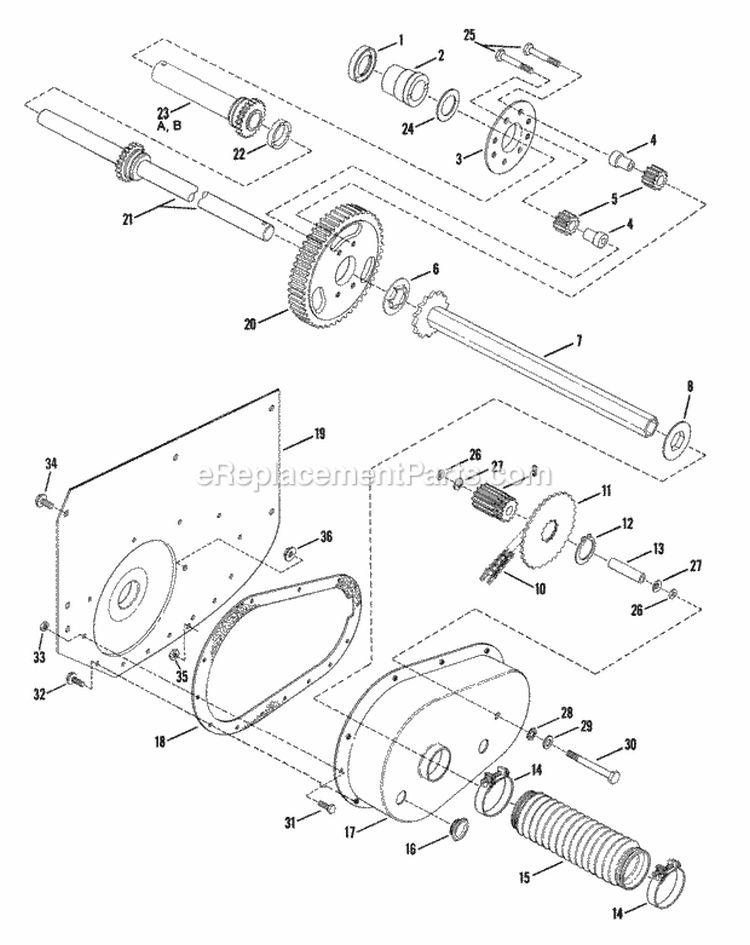 Differential RH Fender Diagram and Parts List for  Snapper Lawn Mower