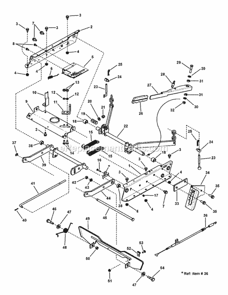 Deck Rails  Lift Group Diagram and Parts List for 7800785 Snapper Lawn Tractor