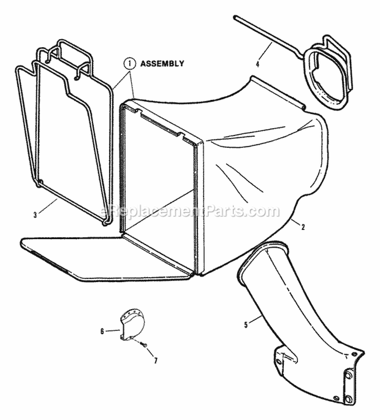 Accessory - Grass Bag Diagram and Parts List for  Snapper Lawn Mower