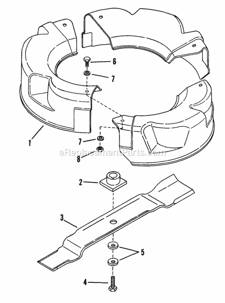 Accessory - Mulcherizer Diagram and Parts List for  Snapper Lawn Mower