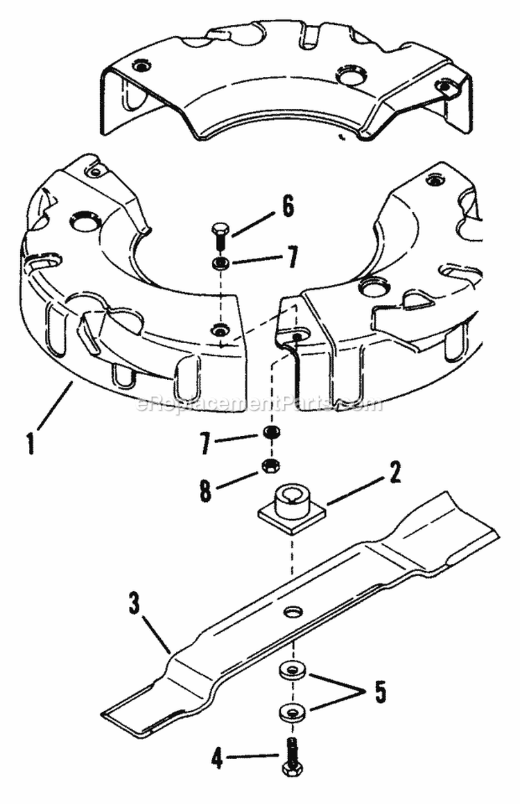 Mulcherizer Diagram and Parts List for  Snapper Lawn Mower