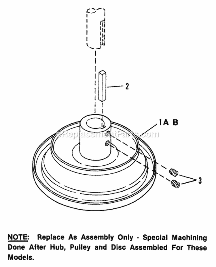 Drive Disc Assembly Diagram and Parts List for  Snapper Lawn Tractor