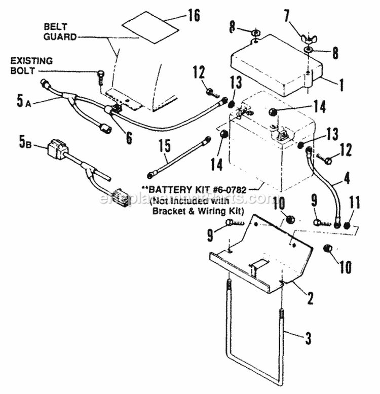Bracket  Wiring Kit 60651 Diagram and Parts List for  Snapper Snow Blower