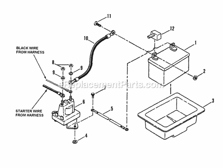 Electrical Components Diagram and Parts List for  Snapper Lawn Tractor