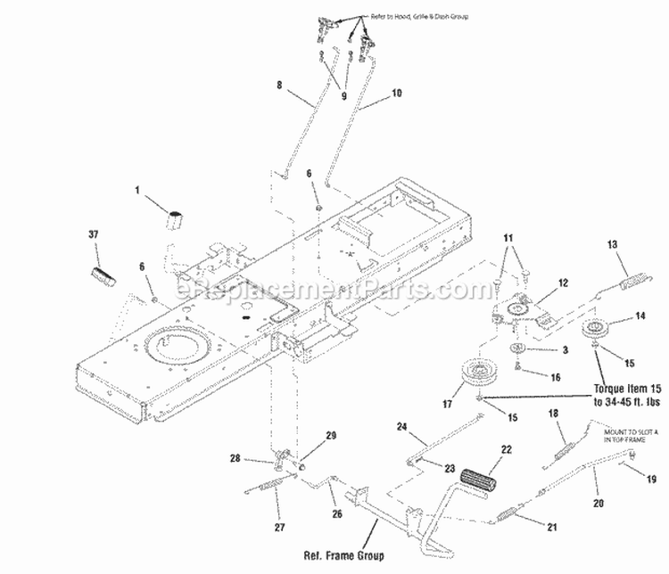 Controls Group Diagram and Parts List for 2690518 Snapper