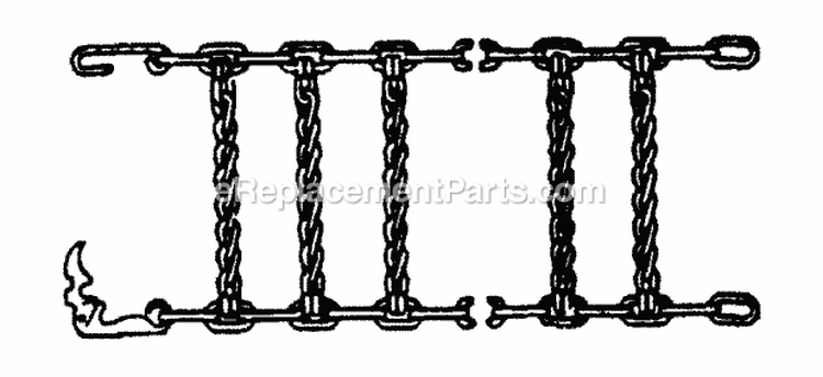 Tire Chain Kits For Snow Hog Tires Diagram and Parts List for  Snapper Snow Blower