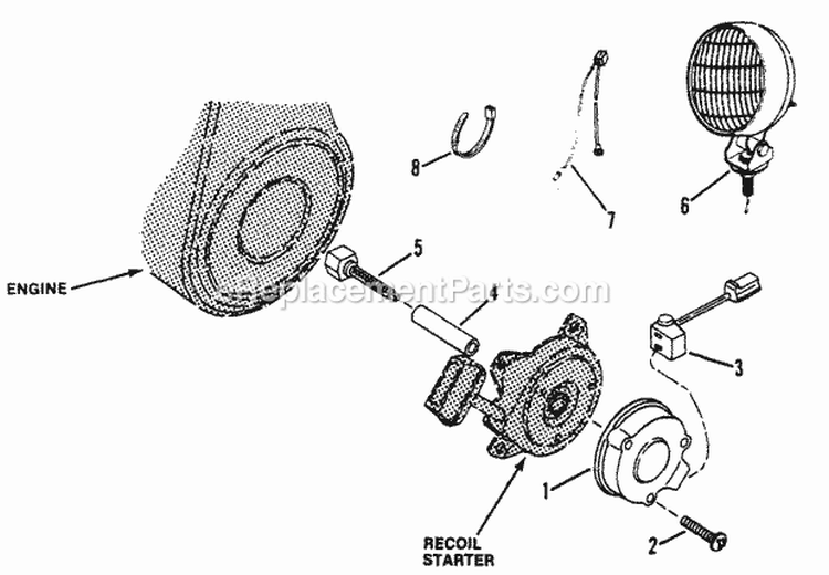 Accessories Ii Diagram and Parts List for  Snapper Snow Blower