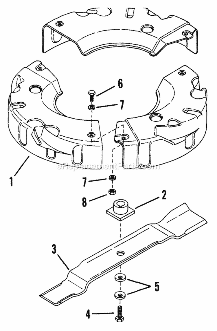Accessory - Mulcherizer Diagram and Parts List for  Snapper Lawn Mower