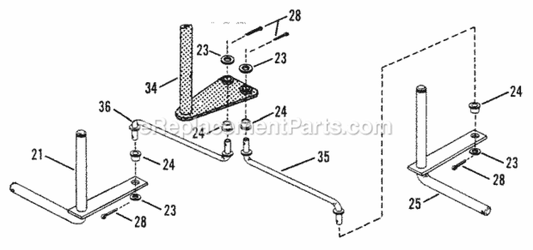 Front End Steering (Part 2) Diagram and Parts List for  Snapper Lawn Tractor