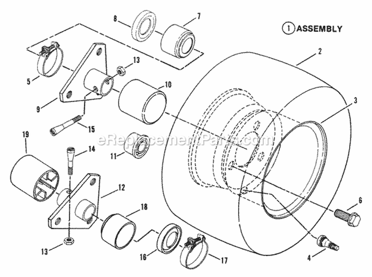 Wheels-Rear Diagram and Parts List for  Snapper Lawn Tractor