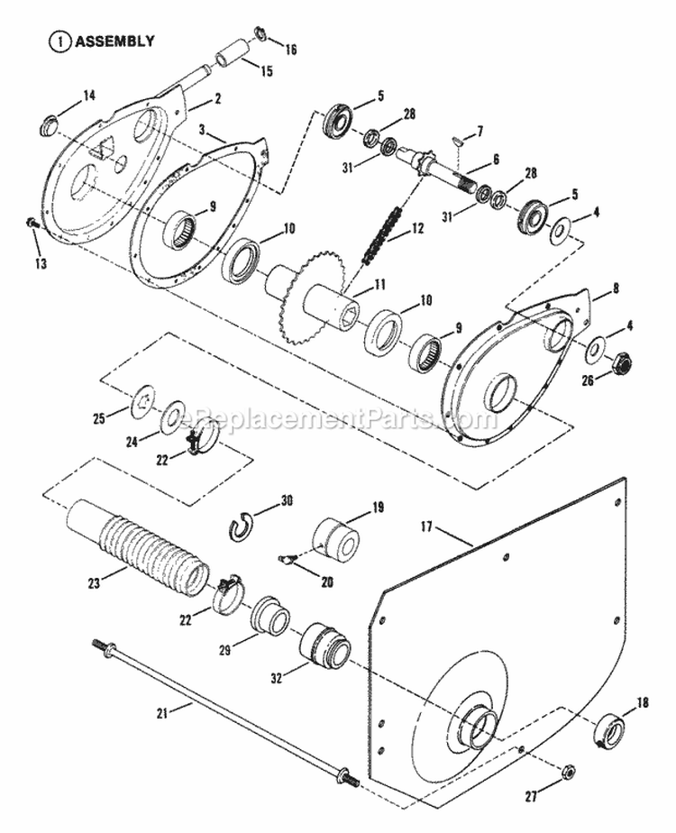 Chain Case LH Fender Diagram and Parts List for  Snapper Lawn Tractor