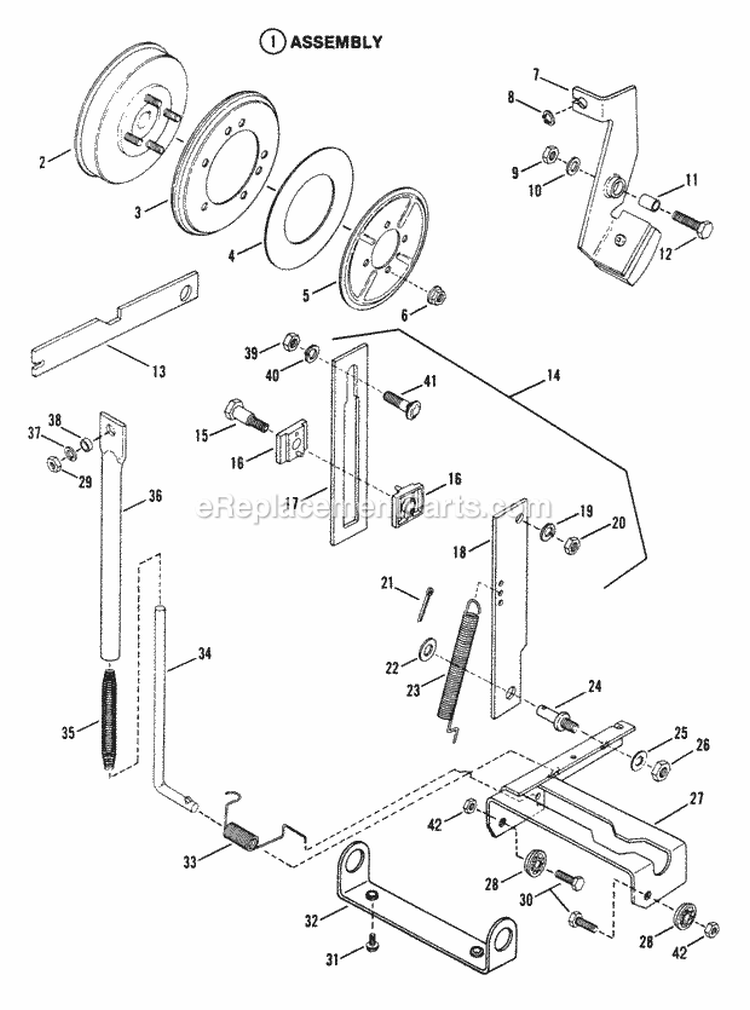 Smooth Clutch Assembly - Series 8 Diagram and Parts List for  Snapper Lawn Tractor