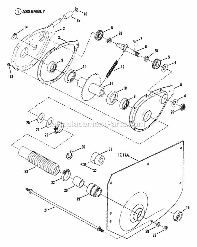 Chain Case LH Fender Diagram and Parts List for  Snapper Lawn Tractor