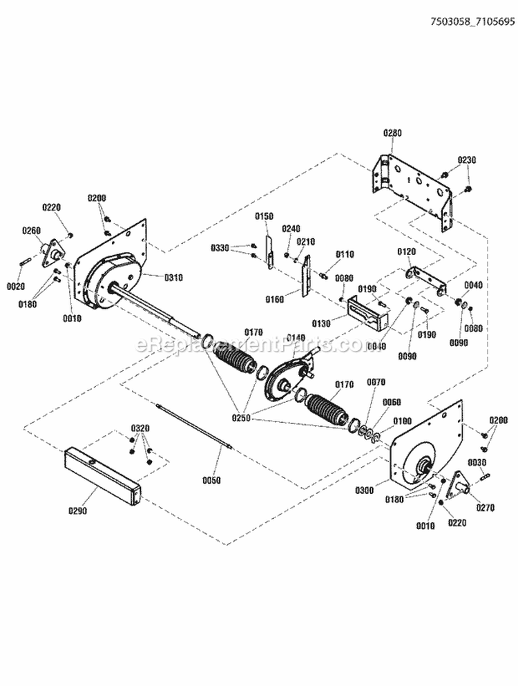Mechanical Drive Assembly Rer Diagram and Parts List for  Snapper Lawn Tractor
