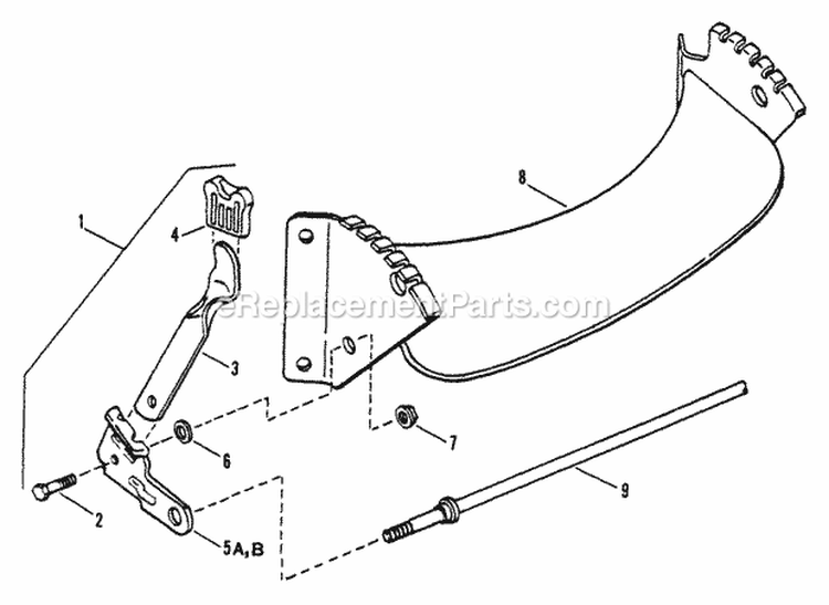 Front Wheel Bracket Diagram and Parts List for 90S Snapper Lawn Mower